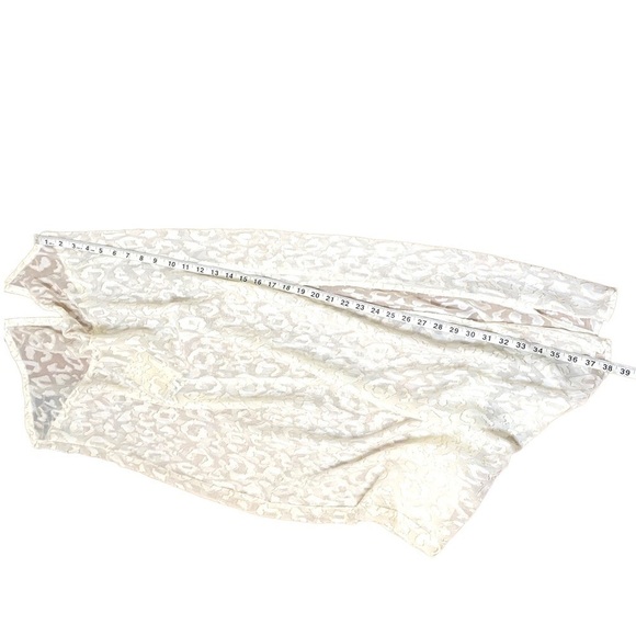 MIKEN White Lurex Animal-Print Midi Swim Cover-Up Dress - Picture 6 of 6